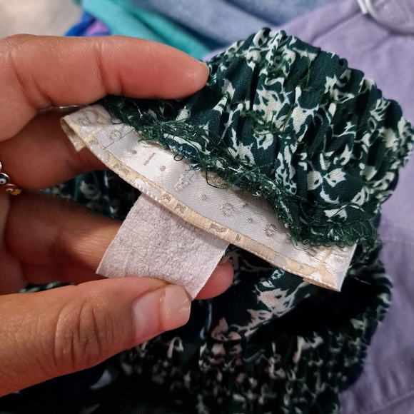 Vintage Elyees Green Floral Long Skirt - Picture 7 of 7